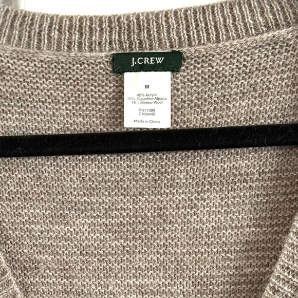 J.Crew Beige and Black Striped V-Neck Sweater - Picture 4 of 8